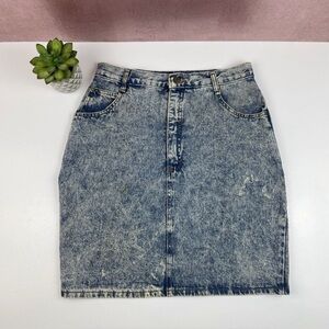 America America Vintage Blue Denim Jean Skirt Women Junior Size 11